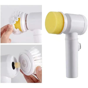 5-in-1 electric cleaning brush with interchangeable heads