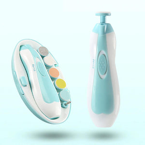 Blue electric baby nail trimmer with storage case