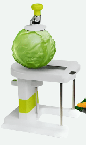 Manual cabbage and vegetable shredder for kitchen prep