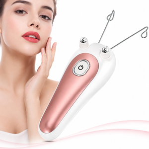 Electric facial threading hair remover with model