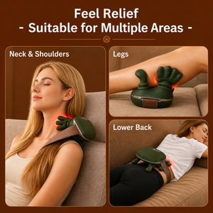 Neck Massager controls, heat and intensity settings