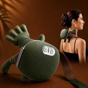 Hands-Free Heated Neck and Shoulder Massager with 4D Deep Kneading and Heat