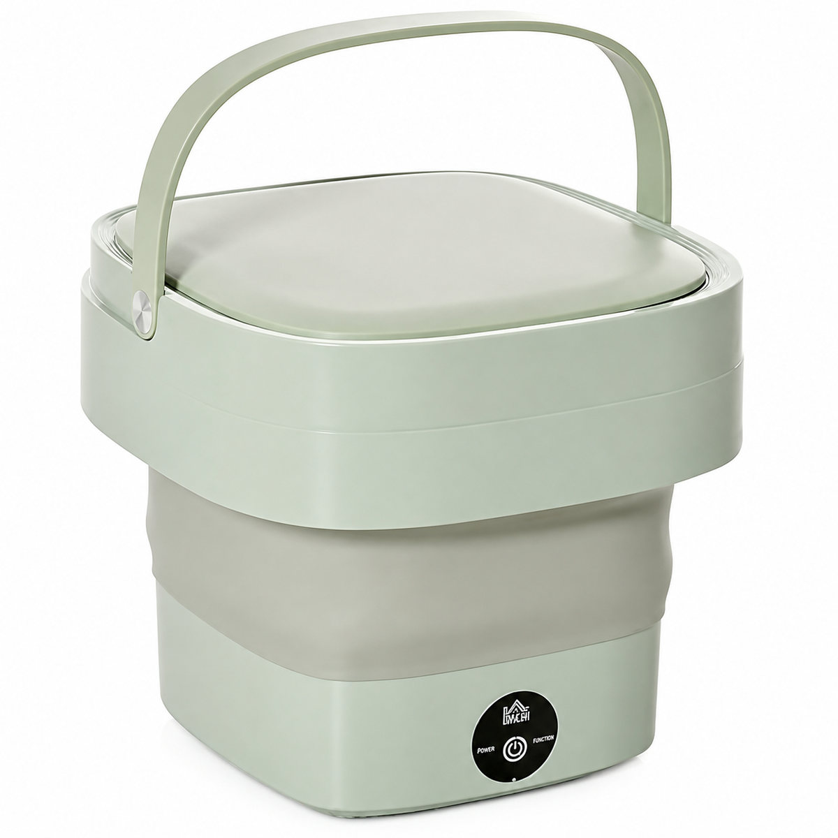 Sage green foldable mini washing machine product view