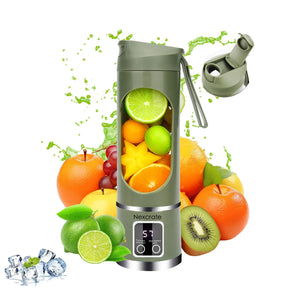 Portable Blender 450ml green with fresh fruit