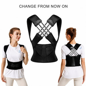Adjustable posture corrector back support for women