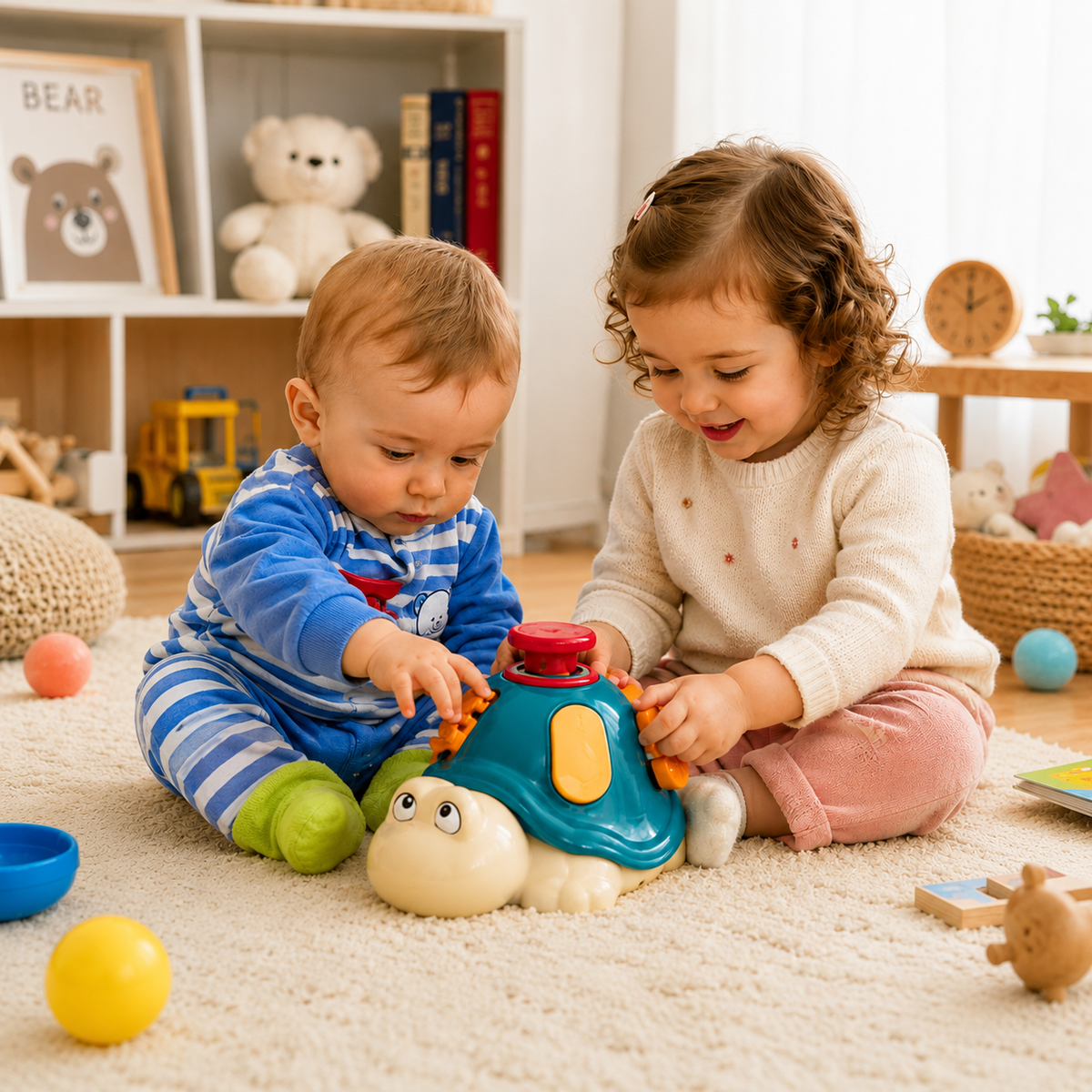 Turtle finger exploration baby toy product image