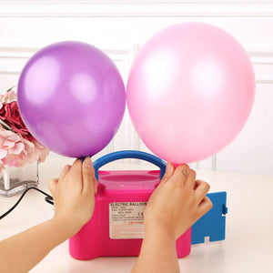 Electric balloon pump inflating two balloons at the same time
