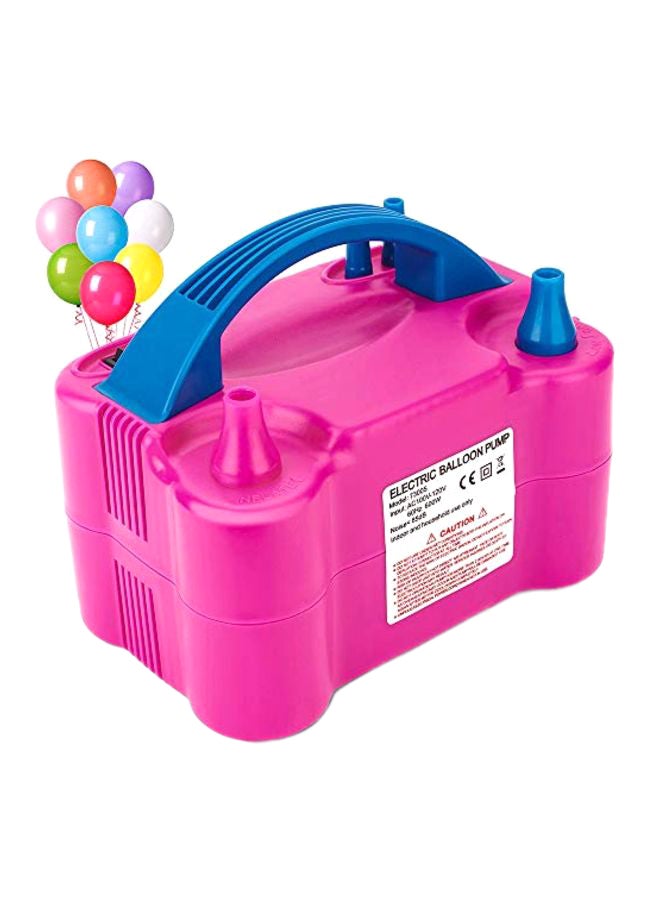 Pink and blue electric balloon pump product view