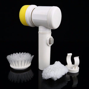 Electric cleaning brush set with multiple cleaning heads