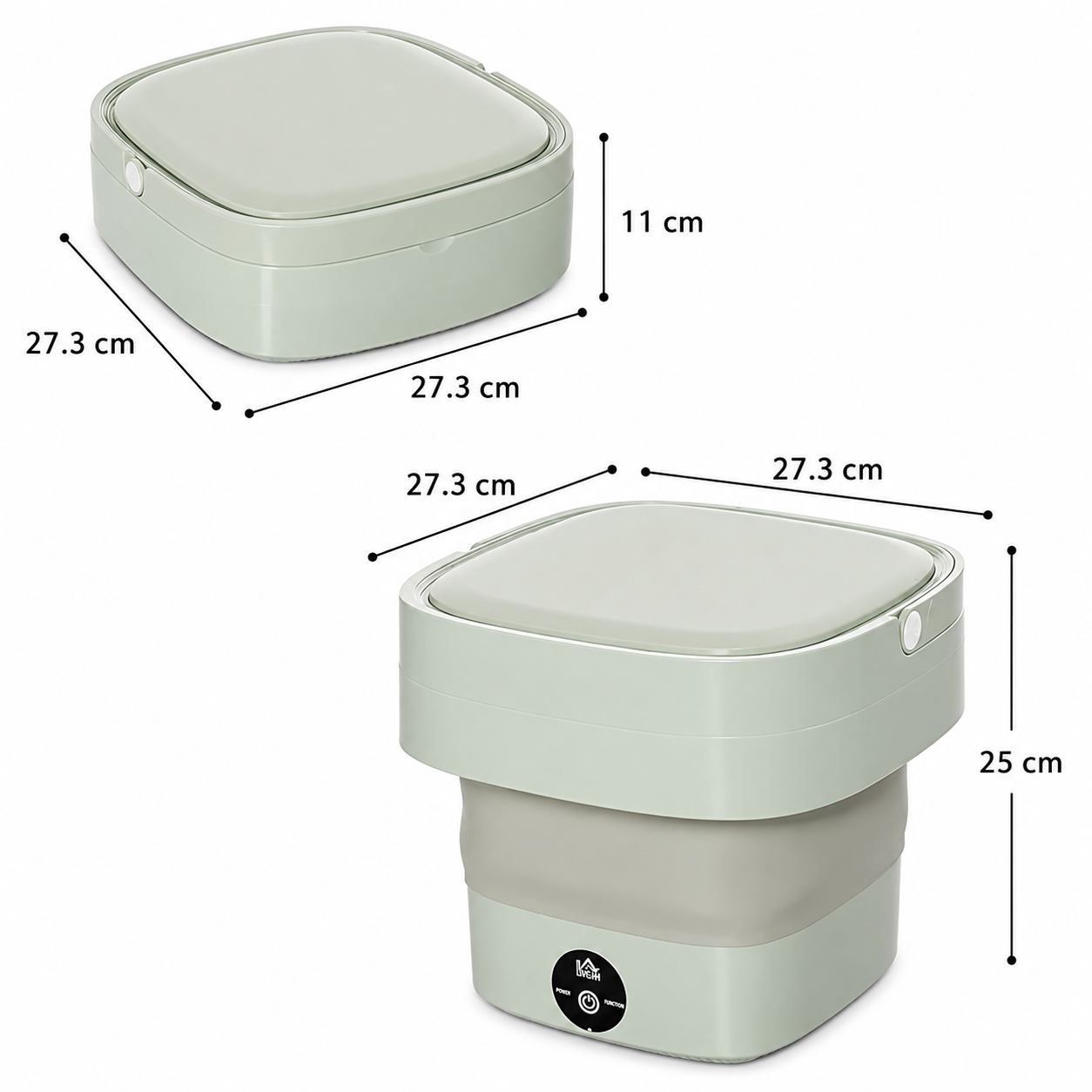 Foldable mini washing machine dimensions