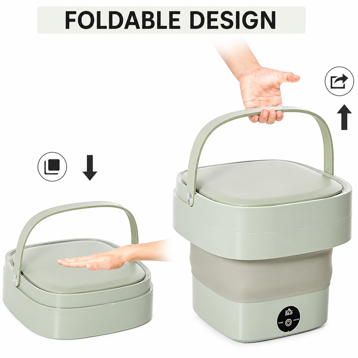 Foldable mini washing machine foldable design demonstration