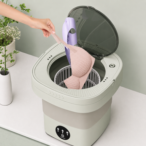 Foldable mini washing machine for delicate small laundry