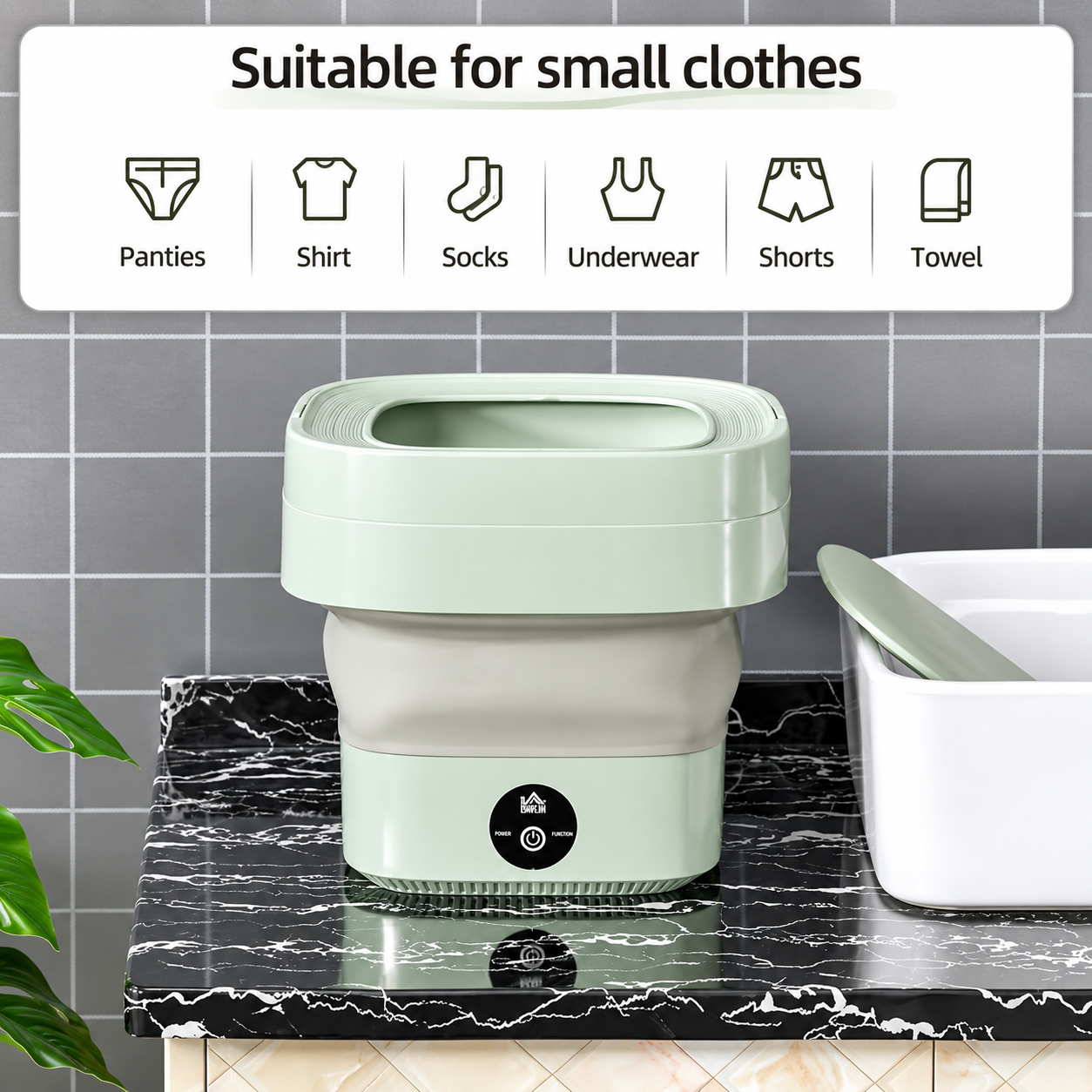 Foldable mini washing machine suitable for small clothes