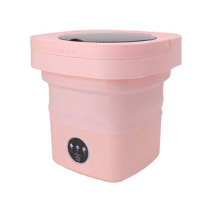 Foldable mini laundry machine soft pink variant