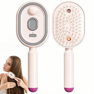 3-in-1 Hair Mist & Detangling Scalp Brush - Blush Pink
