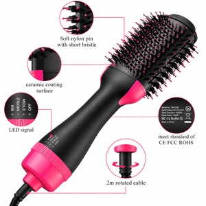 Hot air brush bristles controls and rotating cable details