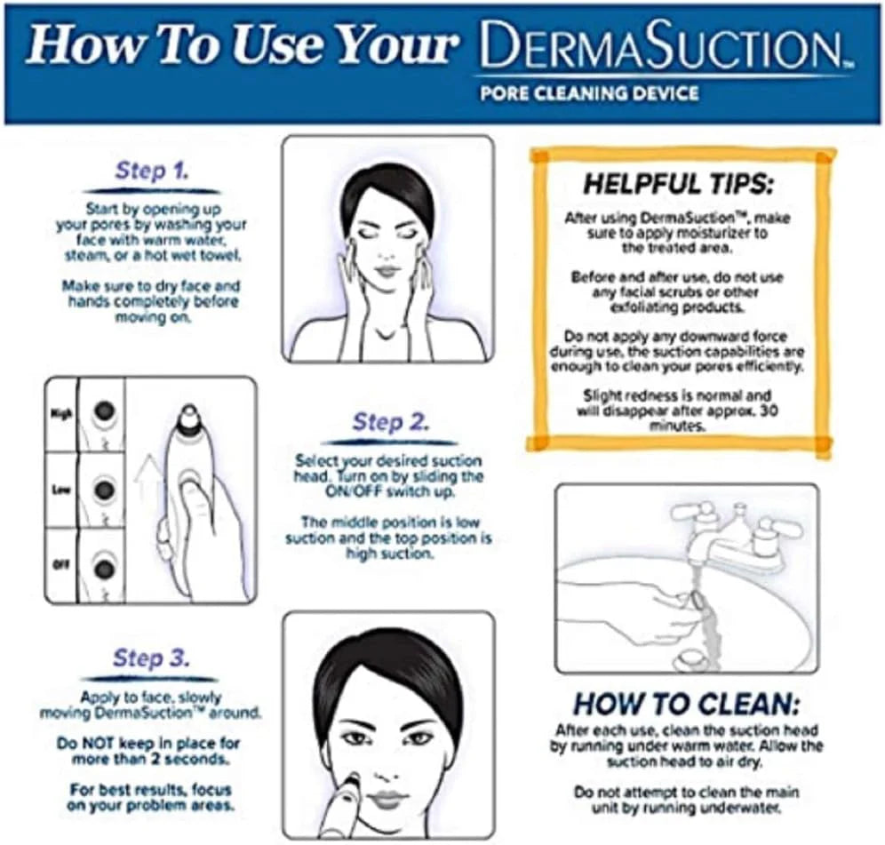 Pore vacuum usage instructions