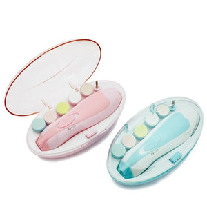 Portable electric baby nail trimmer in oval case