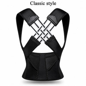 Classic black posture corrector back support belt