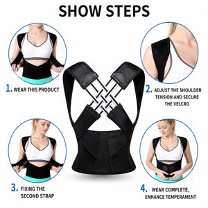 How to wear adjustable posture corrector step by step